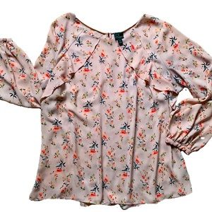 Floral Long-Sleeve Blouse